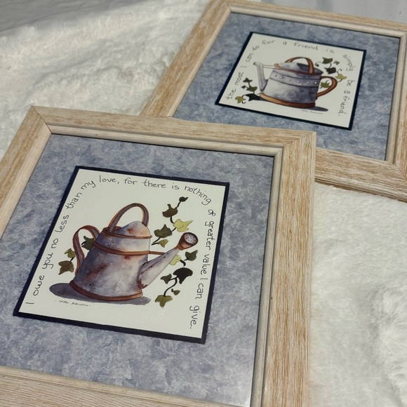 Vintage Country Kitchen Framed Watering Can Art Prints Bed Bath Beyond Set - Picture 2 of 14